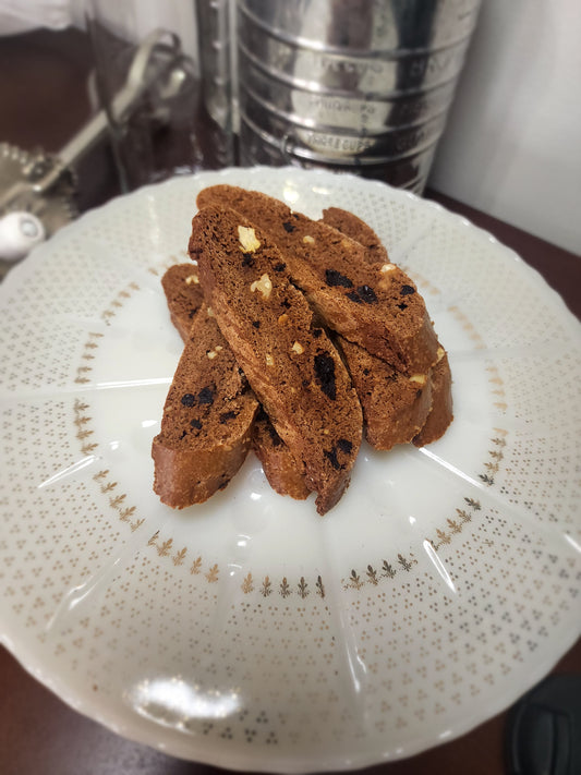 Coffee Chocolate Cherry Biscotti